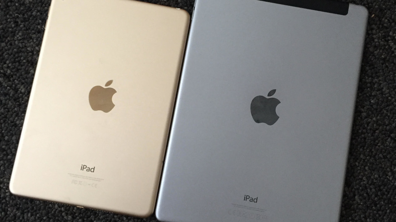 iPad mini 4 og iPad Air 2.