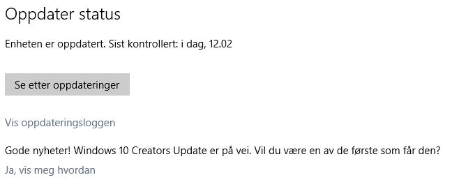 Creators Update er på vei.