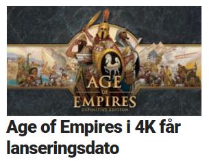 Age of Empires i 4K får lanseringsdato.