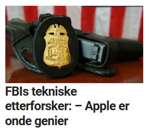 FBI-etterforsker om Apple.