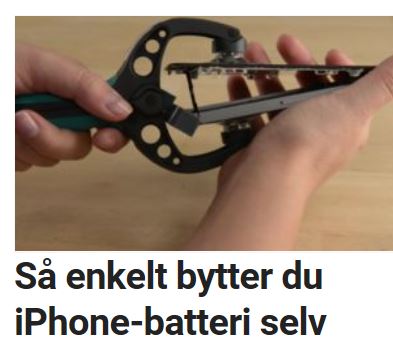 Slik kan du bytte iPhone-batteri.