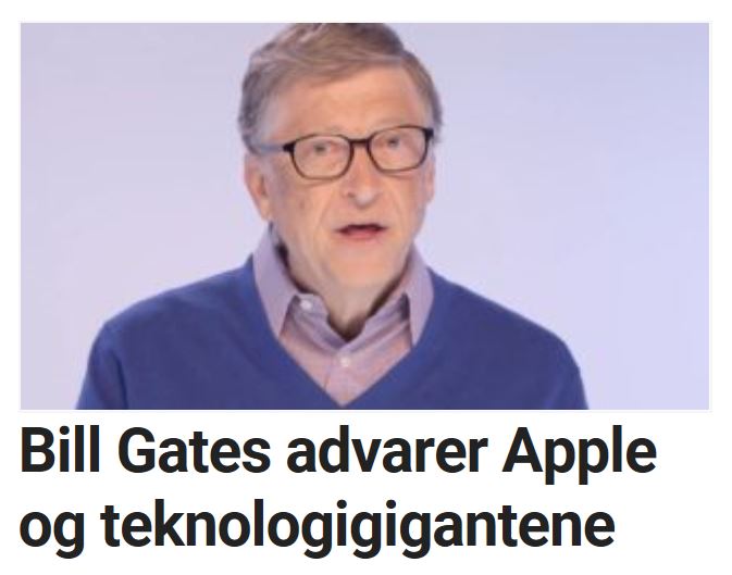 Bill Gates advarer.