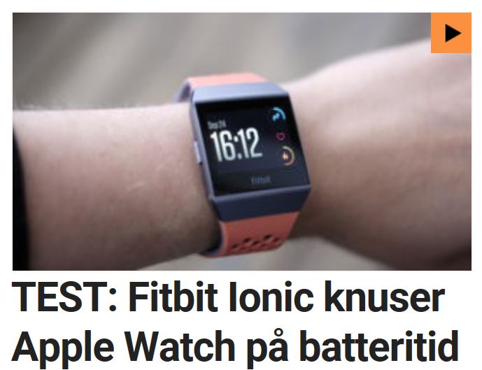 TEST: Fitbit Ionic knuser Apple Watch på batteritid.