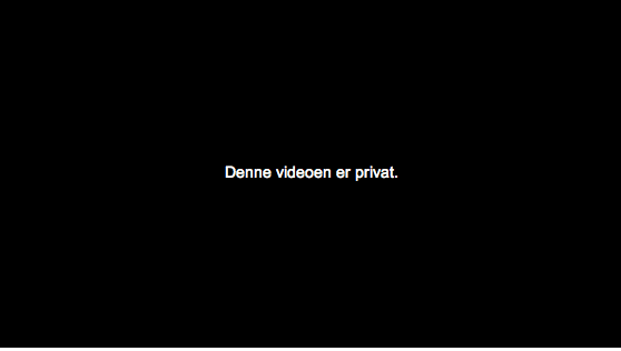 «Denne videoen er privat», er alt som står når du prøver å starte reklamefilmen fra Apple på YouTube.