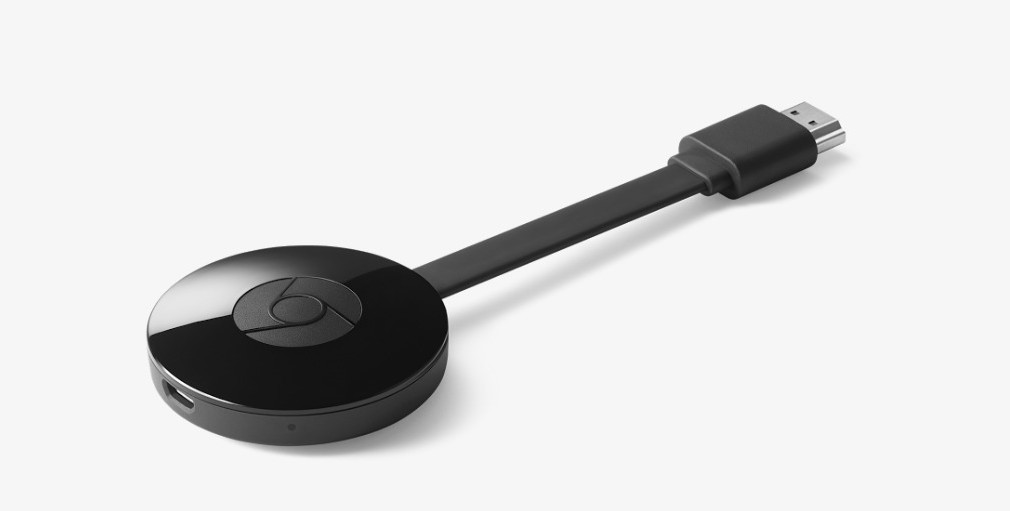 Chromecast 2 kan minne om en liten puck, og har en kjekk kabel.