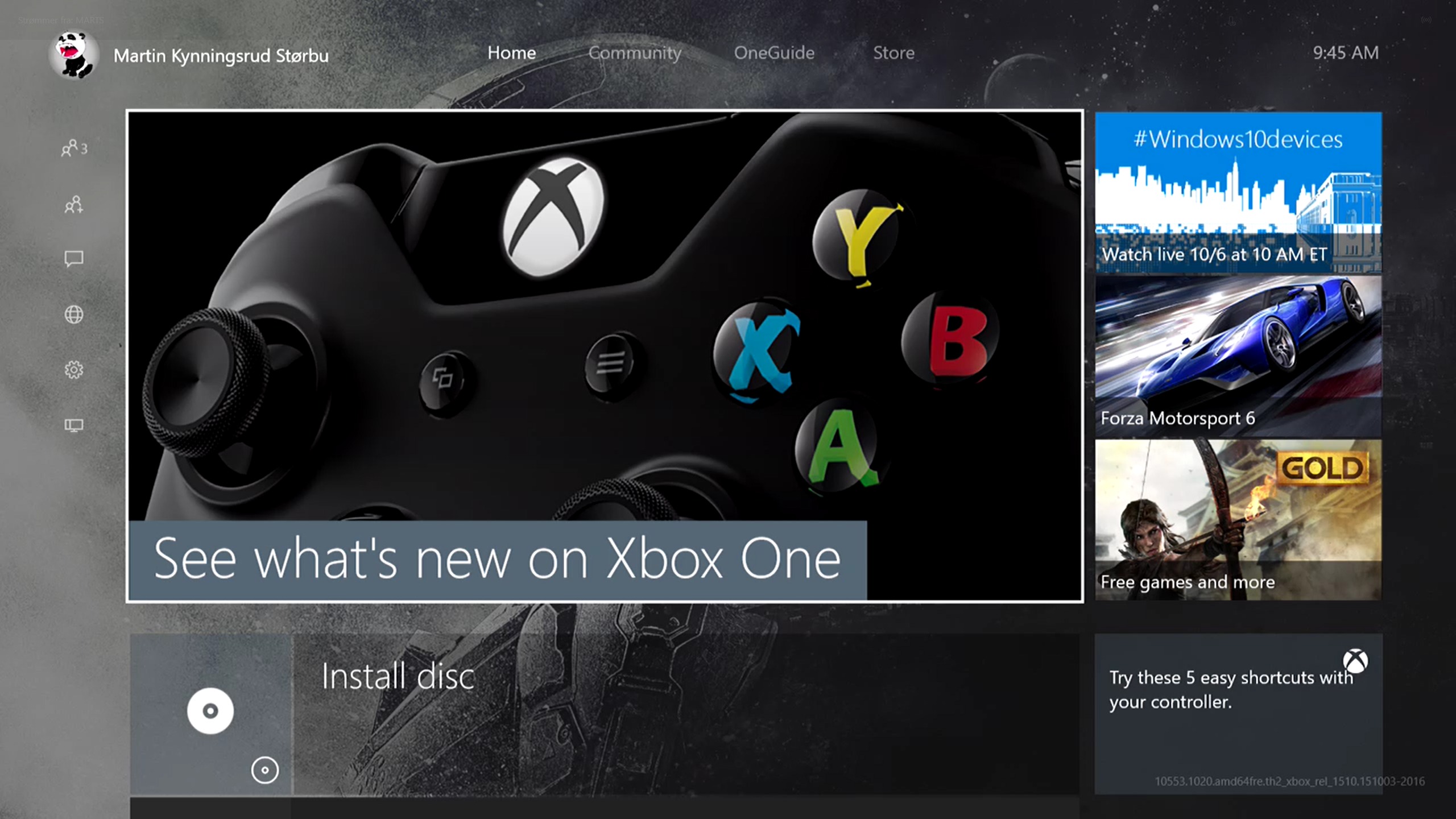 Vi fikk oppdateringen da vi skrudde på Xbox-en i dag tidlig.