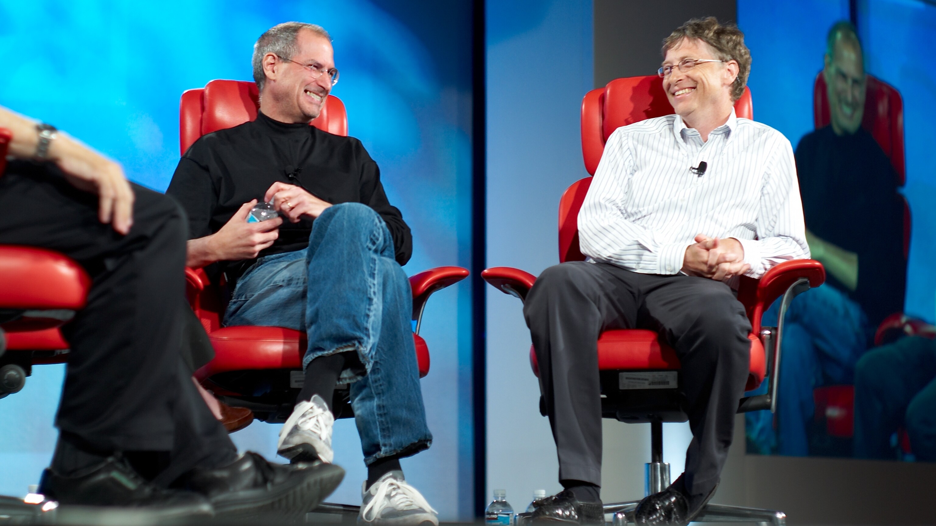 Jobs og Gates sammen under All Things Digital i 2007.