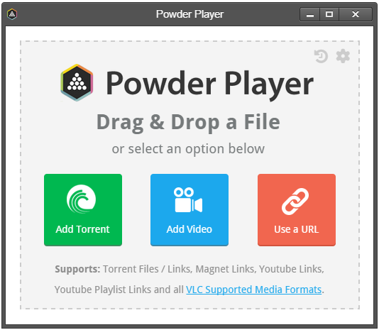 Powder Player er skremmende lett å bruke, og fungerer med absolutt alle torrent-filer med video-innhold.