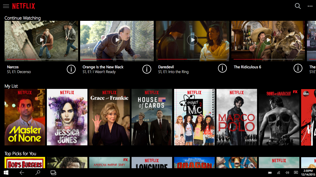 Windows 10 har fått en superversjon av Netflix.