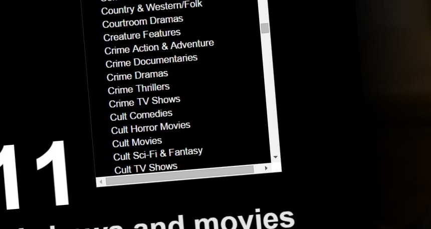 Netflix Super Browser gir deg en smart liste med en haug kategorier.