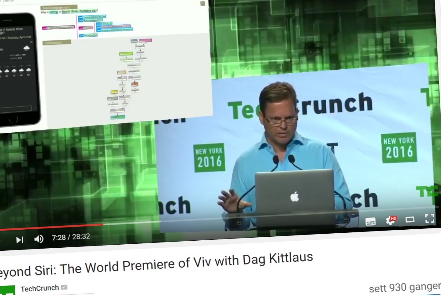 Dag Kittlaus kunne stolt demonstrere Viv på TechCrunch Disrupt i New York.
