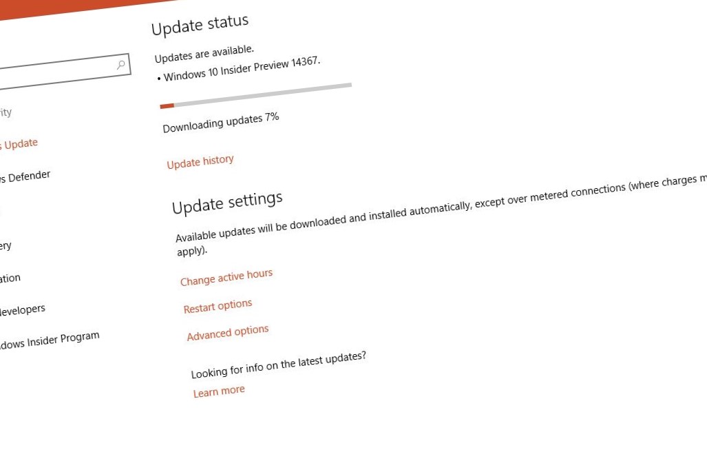Windows 10 Build 14367 er tilgjengelig for testerne.