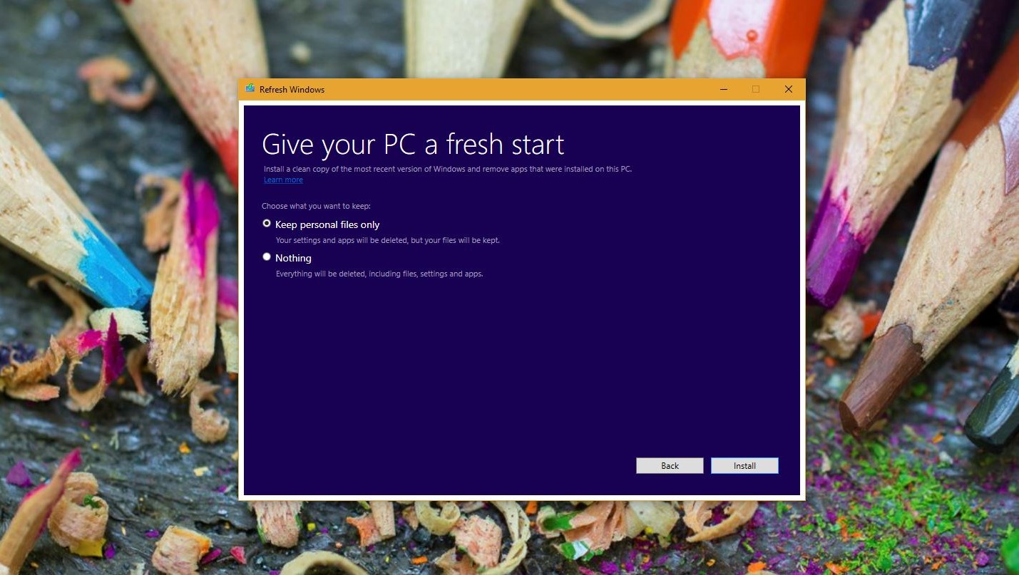 Microsoft tester ut et nytt verktøy kalt Refresh Windows.