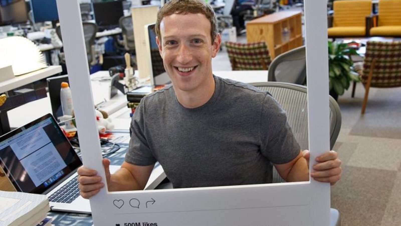 Mark Zuckerberg feiret 500 millioner Instagram-brukere med dette bildet.