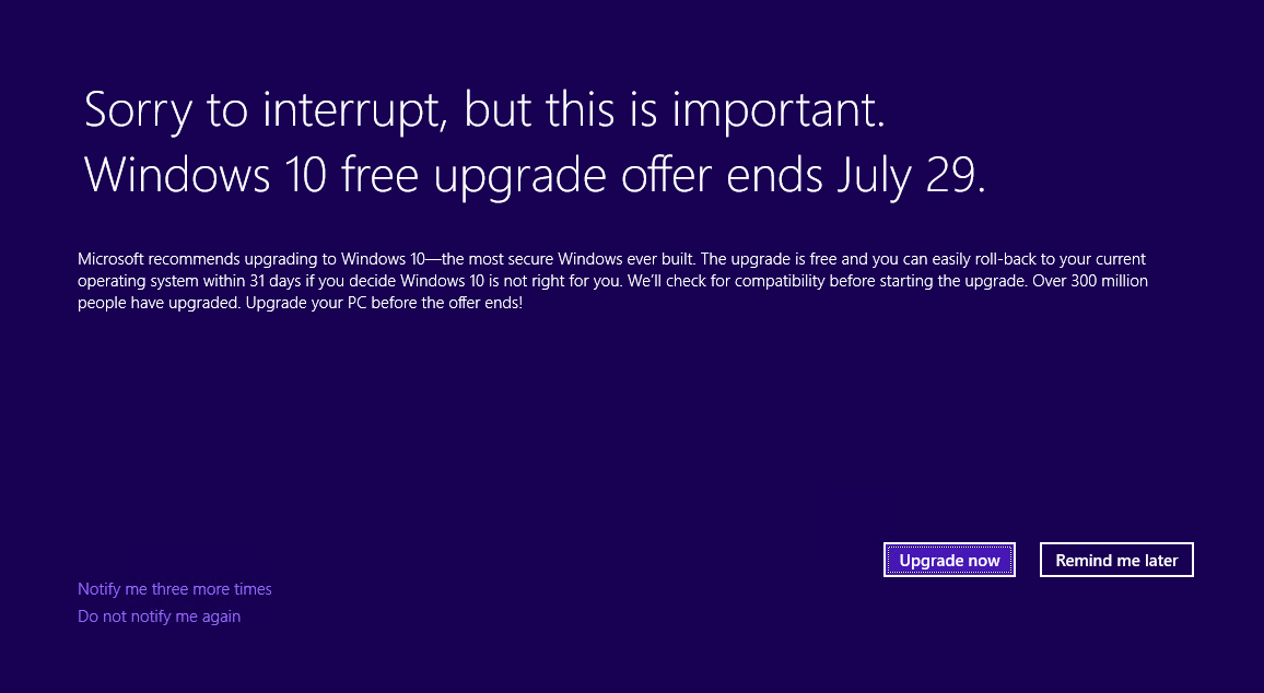 Nå er det snart slutt på gratis oppgradering til Windows 10.
