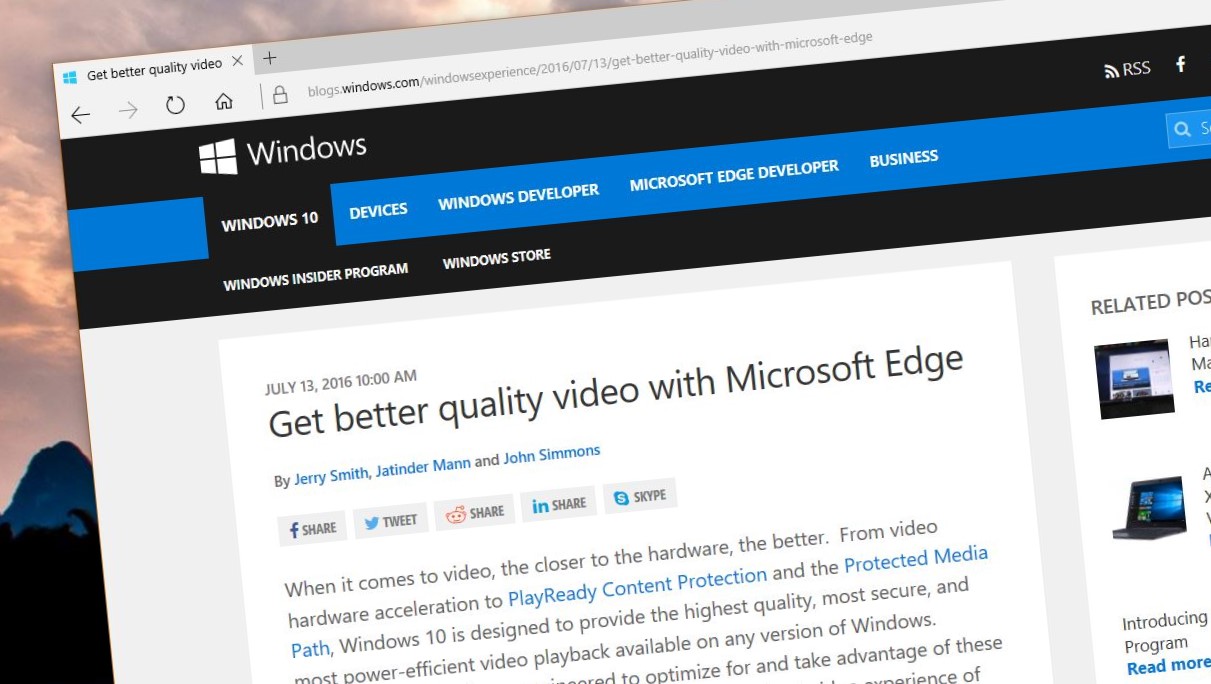 Microsoft hevder igjen at Edge er best. Denne gang på videokvalitet.