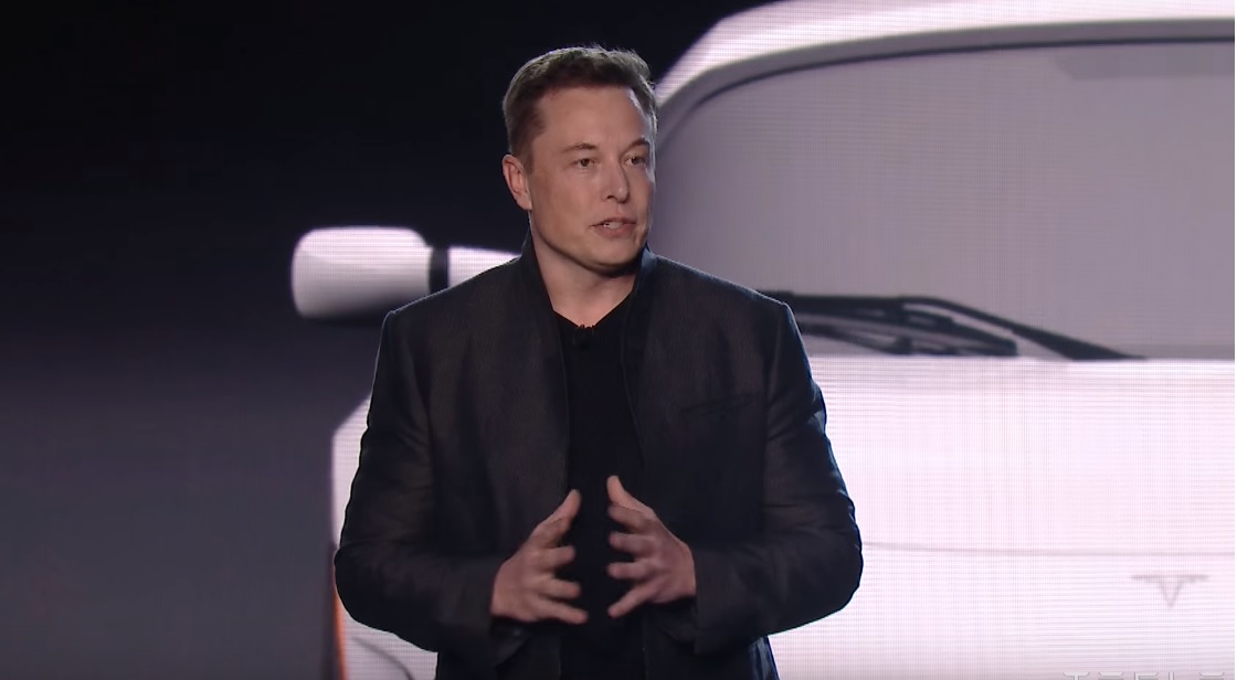 Elon Musk under lanseringen av Model 3 i mars.