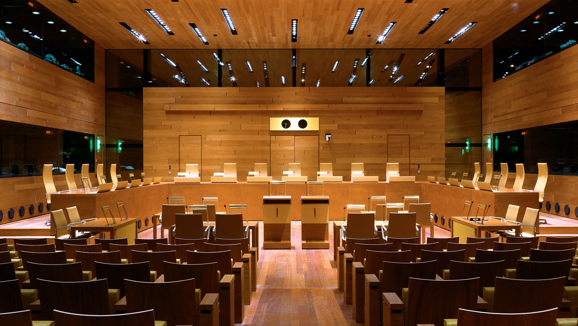Illustrasjonsfoto: En av rettssalene i EU-domstolen i Luxembourg.