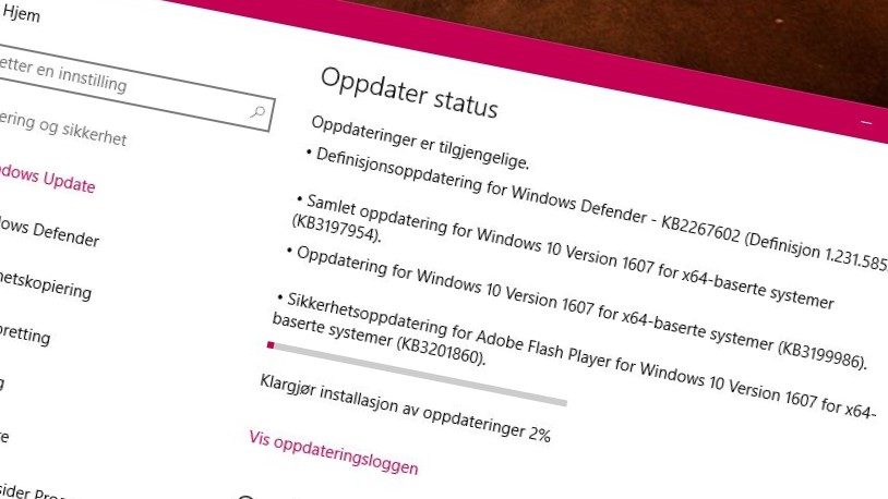 Nå kan du laste ned en ny oppdatering til Windows 10.