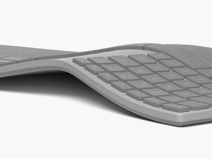 Dette er Microsofts ergonomiske Surface-tastatur.