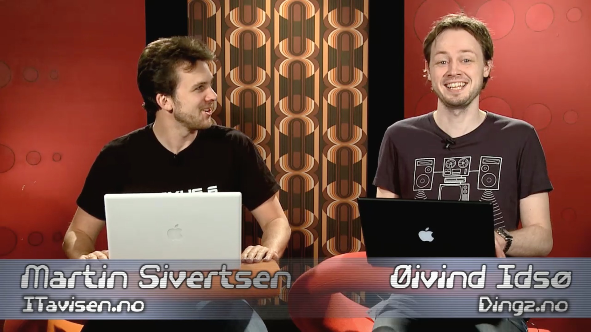 Martin Sivertsen og Øyvind Idsø (DinSide) - de to faste Klikk TV-ankrene.
