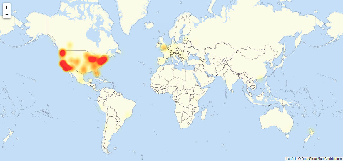 Store deler av Internett er fortsatt nede i USA, etter hacken av DynDNS på Fredag.