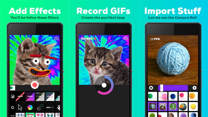 GIPHY CAM. The GIF Camera er å finne til Android og iPhone.