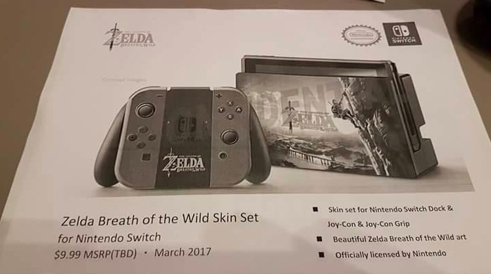 Du kan pynte Nintendo Switch med et Zelda-dekor.