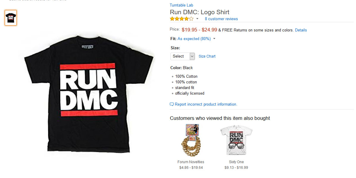 Run-DMC har tapt "betydelig omsetning" på grunn av falske produkter på blant annet Amazon.com.