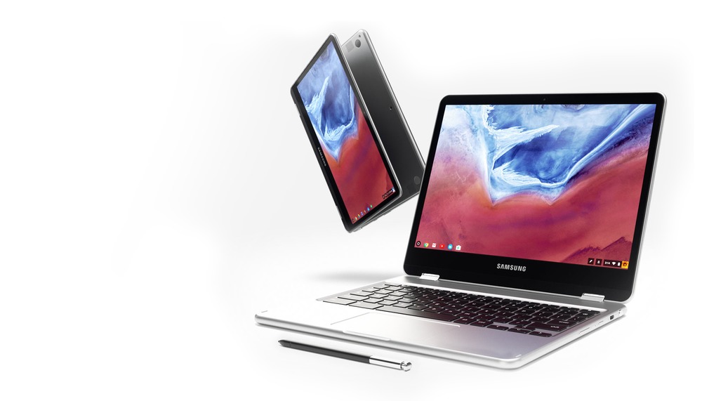 De nye Chromebook-maskinene fra Samsung er selvsagt innpakket i aluminium.