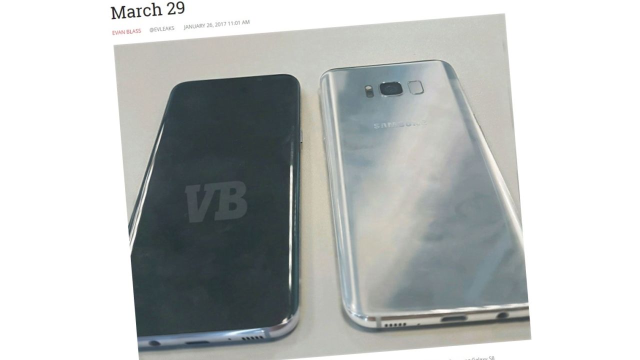Ifølge en nettbutikk kommer Galaxy S8 i tre forskjellige farger.