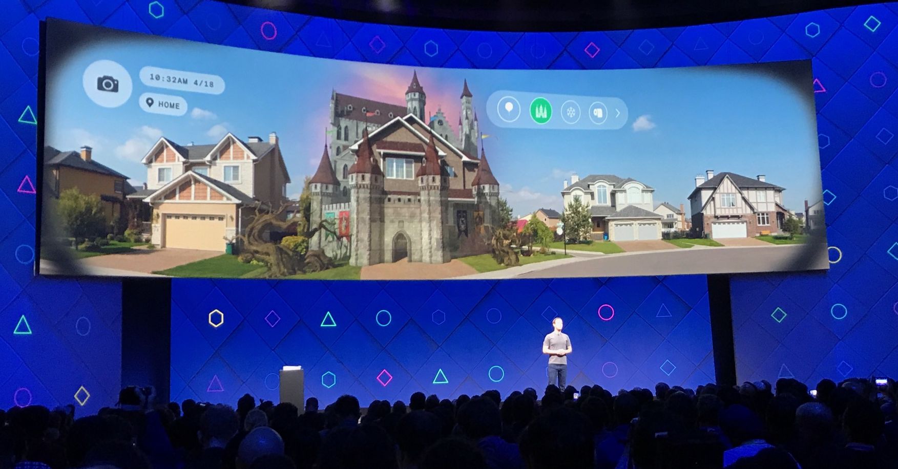 Facebook-sjef Mark Zuckerberg annonserte kamera-appen til Facebook som augmentet reality-plattform under F8-konferansens første dag.
