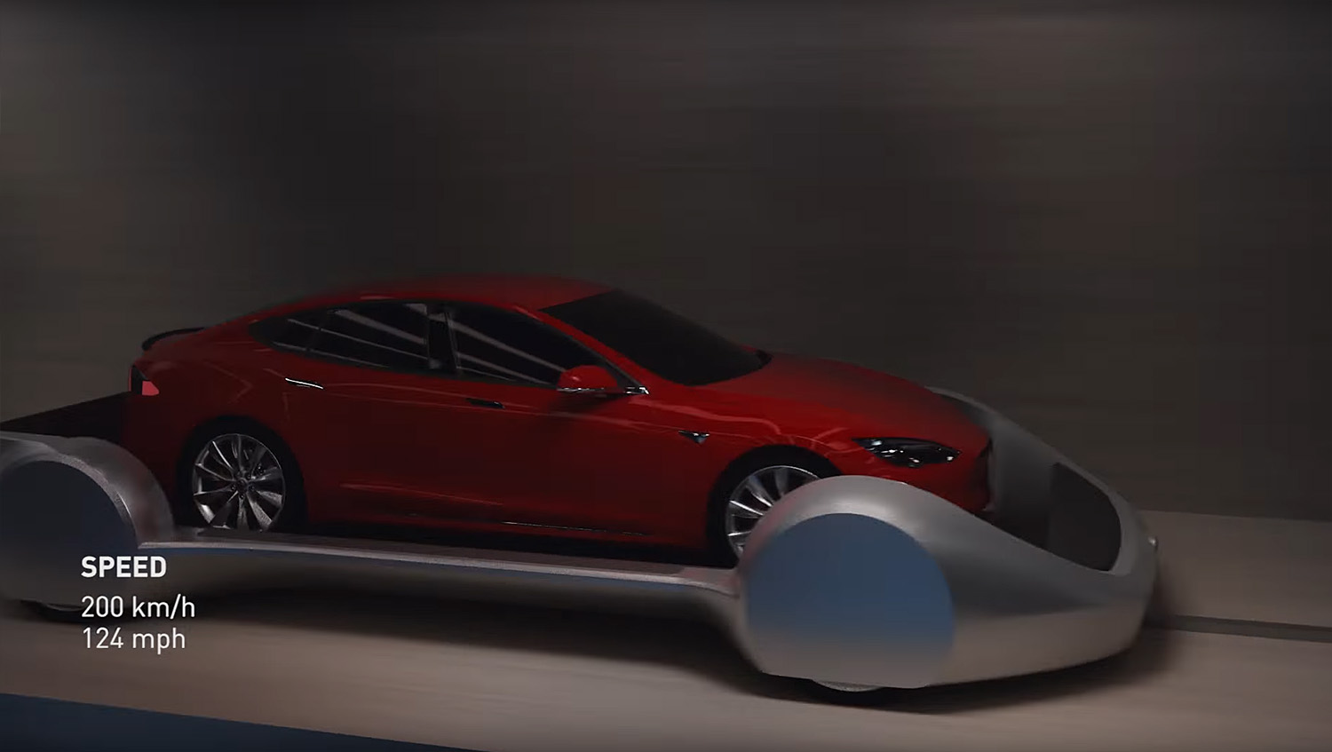 Bilene i Elon Musk sit tunnelsystem skal kjøre på skinnefarkoster i 200 kilometer i timen.
