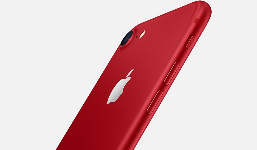 Apple lanserte iPhone 7 i rødt 21. mars.