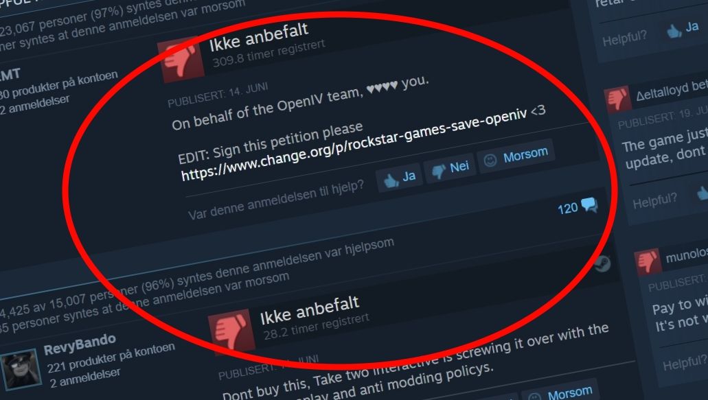 Misfornøyde spillere gav GTA V dårlig score på Steam.