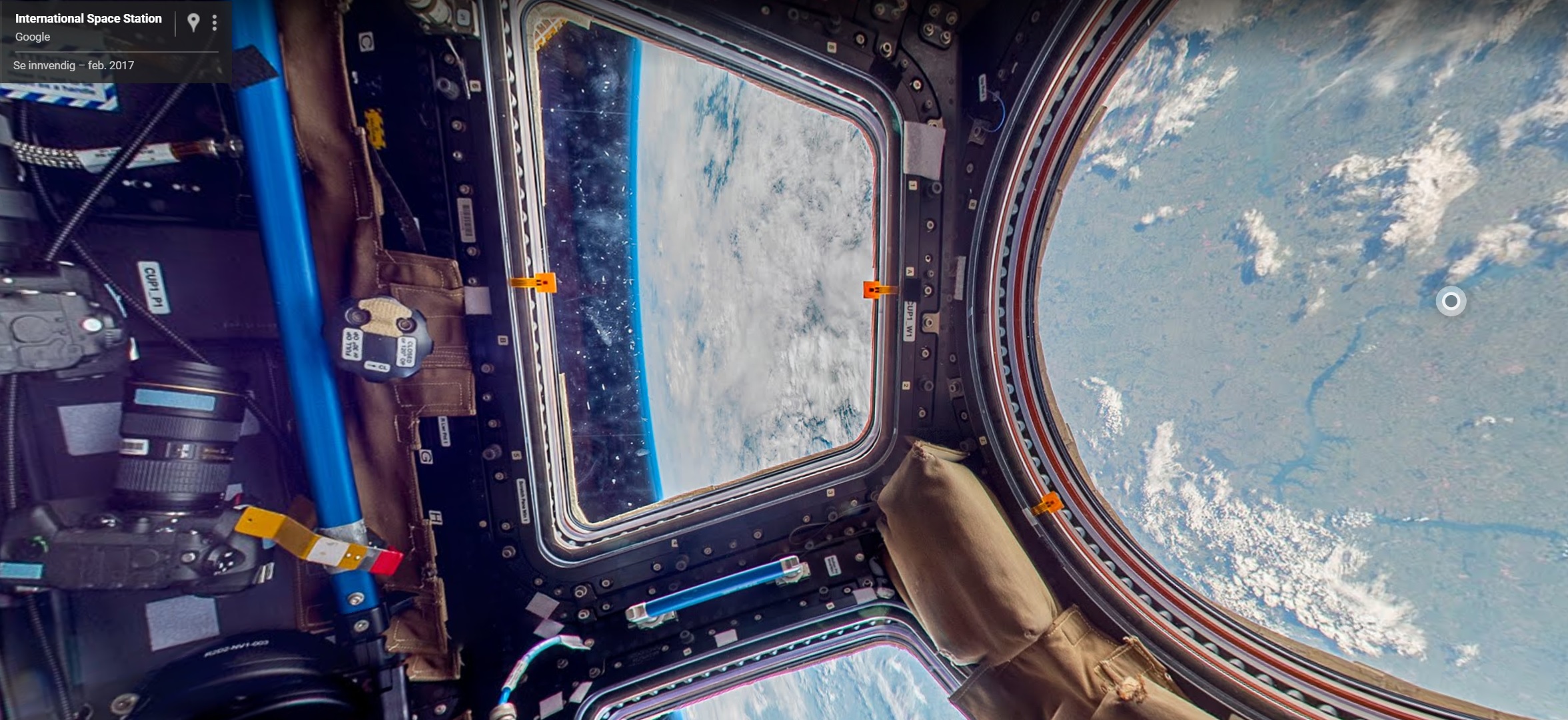 Bli med opp til den internasjonale romstasjonen med Google Street View.