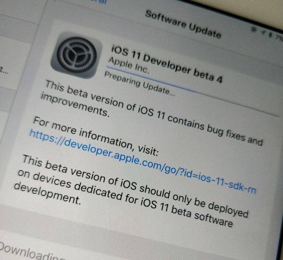 Beta 4 er lansert. Last ned om du er utvikler.