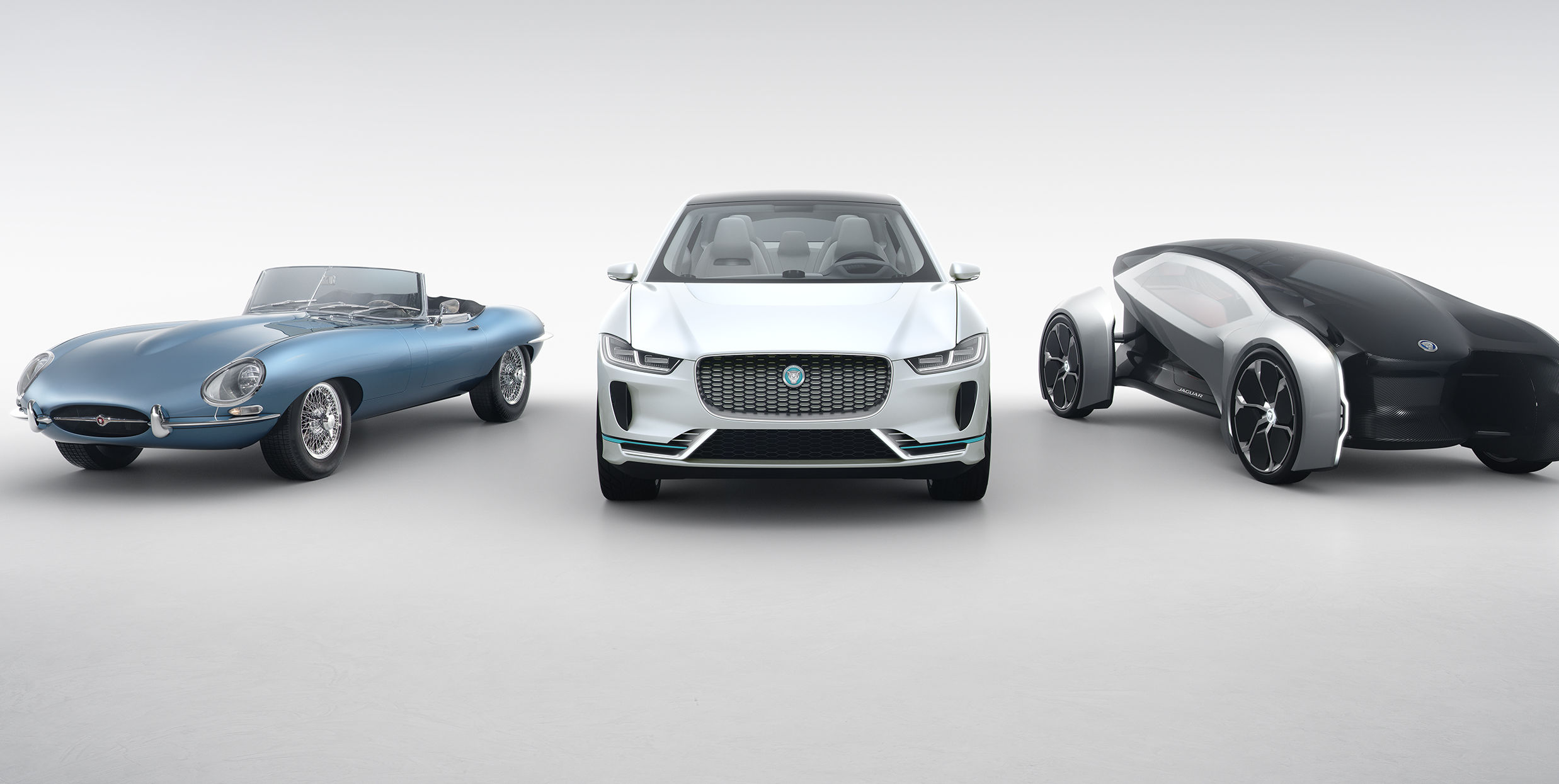 Jaguars elektriske visjon består av fortiden, nåtiden og fremtiden.