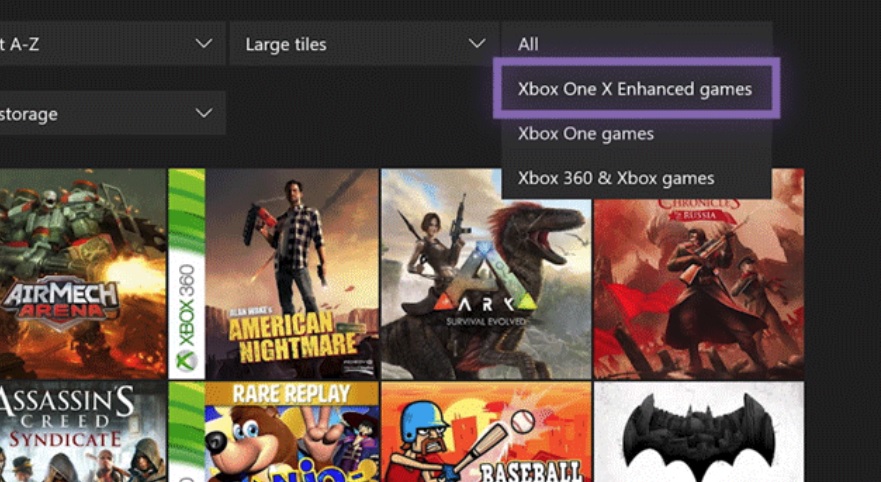 Støtte for Xbox One X er på plass.