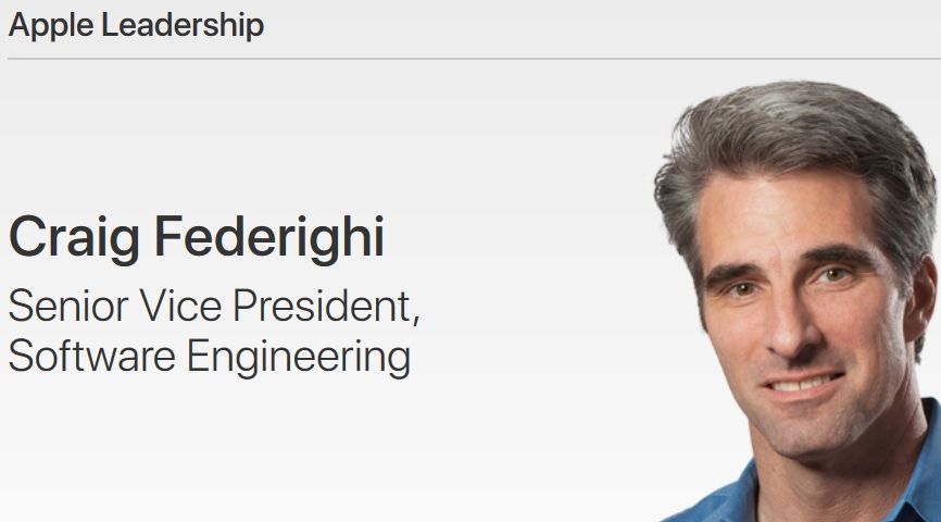 Apples Craig Federighi har som Senior Vice President, Software Engineering, kontroll over utviklingen av iOS, macOS, og Siri. Sitter Federighi fremdeles trygt hos Apple?