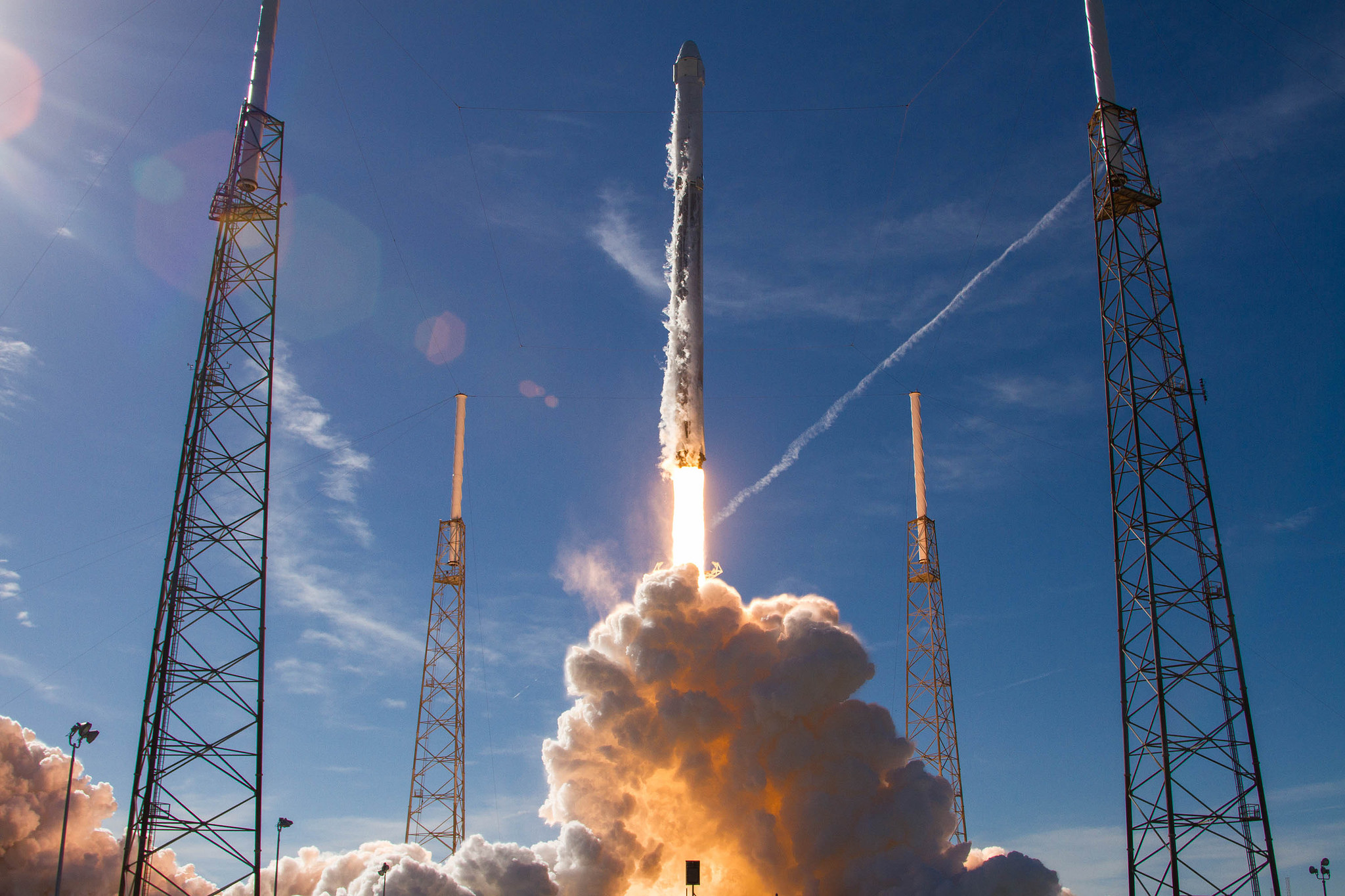 SpaceX planlegger å skyte opp internettsatellitter. Her fra en tidligere oppskyting.