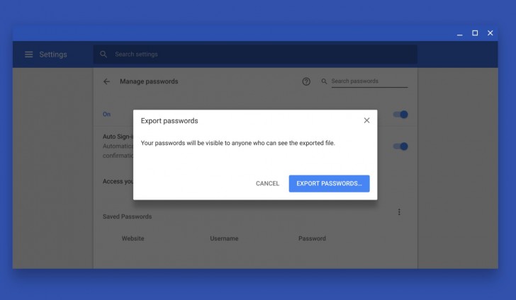 Nå kan du eksportere Chrome-passordene dine.