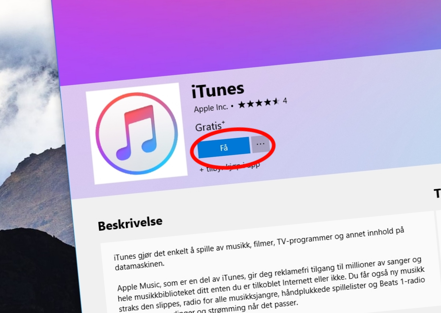 Nå kan du laste ned iTunes fra Microsoft Store