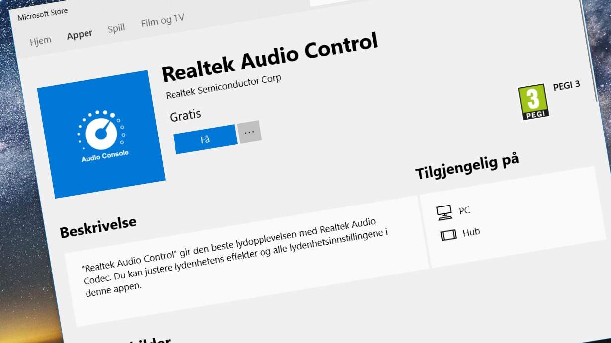 Realteks nyttige lyd-app kommer til Microsoft Store.