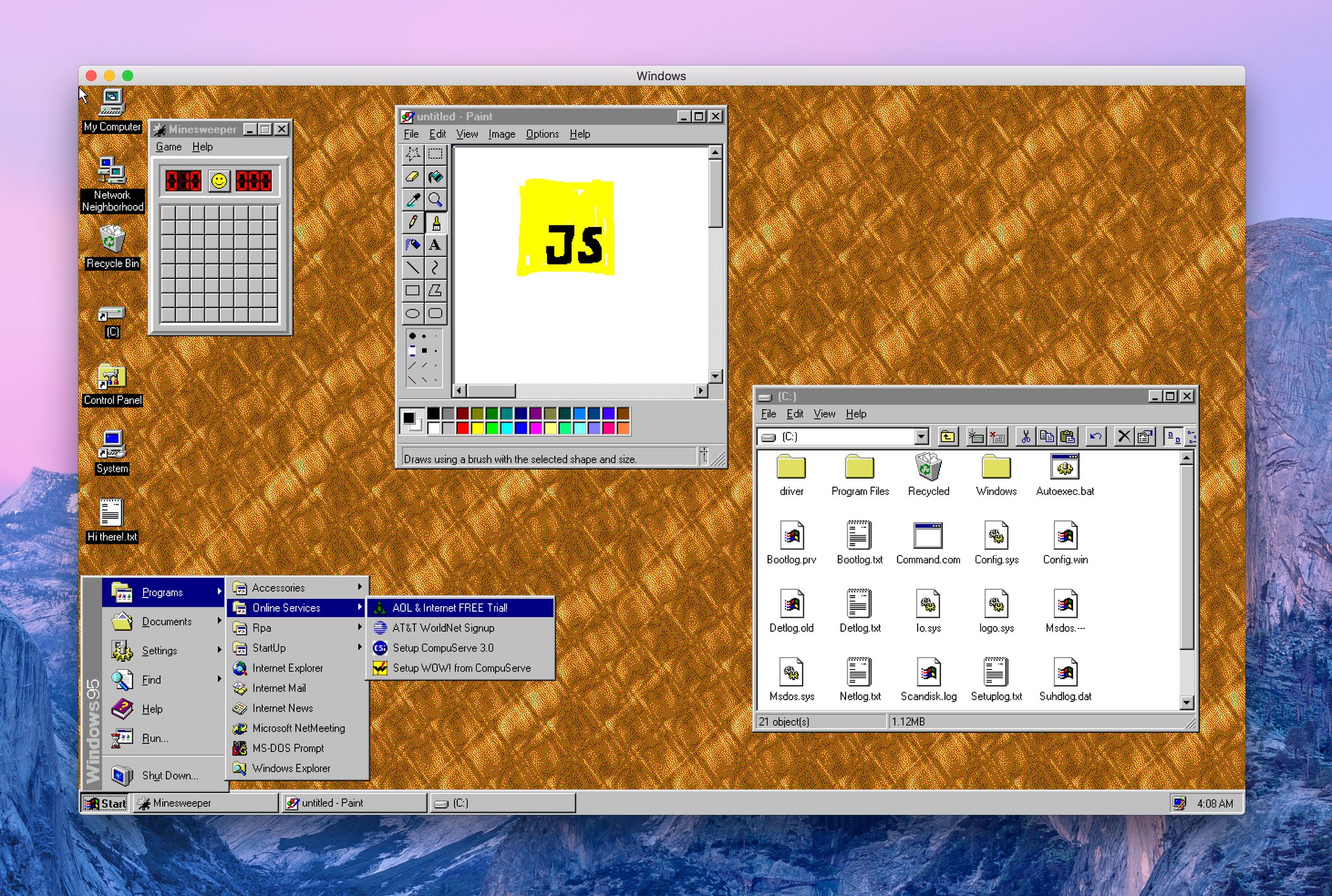 Last ned Windows 95 som app til Windows og Mac!