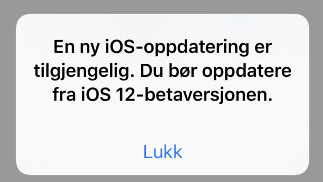 Denne meldingen plager vettet av iOS beta-testere.