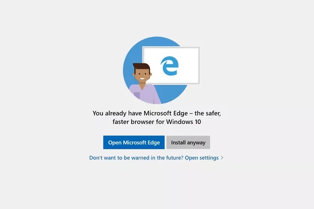 - Du har allerede Microsoft Edge.