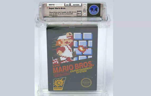 Dette uåpnede eksemplaret av "Super Mario Bros" gikk for mer enn 100 000 dollar under en auksjon.