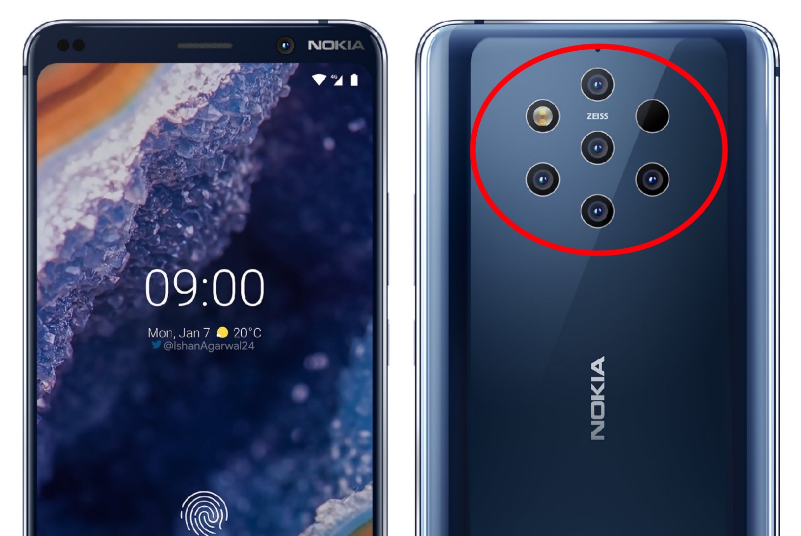 Sjekk ut hva galningene hos Nokia skal lansere: Nokia 9 PureView med fem kameraer!