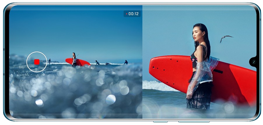 Nye Huawei P30 og P30 Pro lar deg dele videoskjerme i to under opptak.